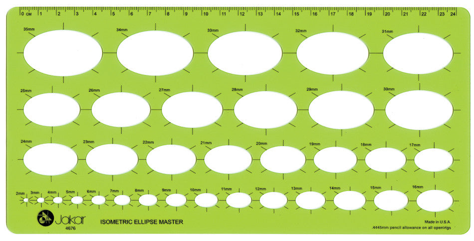 Jakar Isometric Ellipse Master Template by Jakar at Cult Pens
