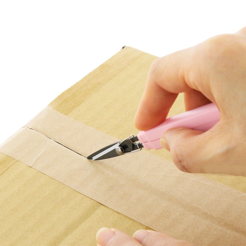 Sun-Star Stickyle Akeruno Scissors + Box Cutter Pink by Sun-Star at Cult Pens