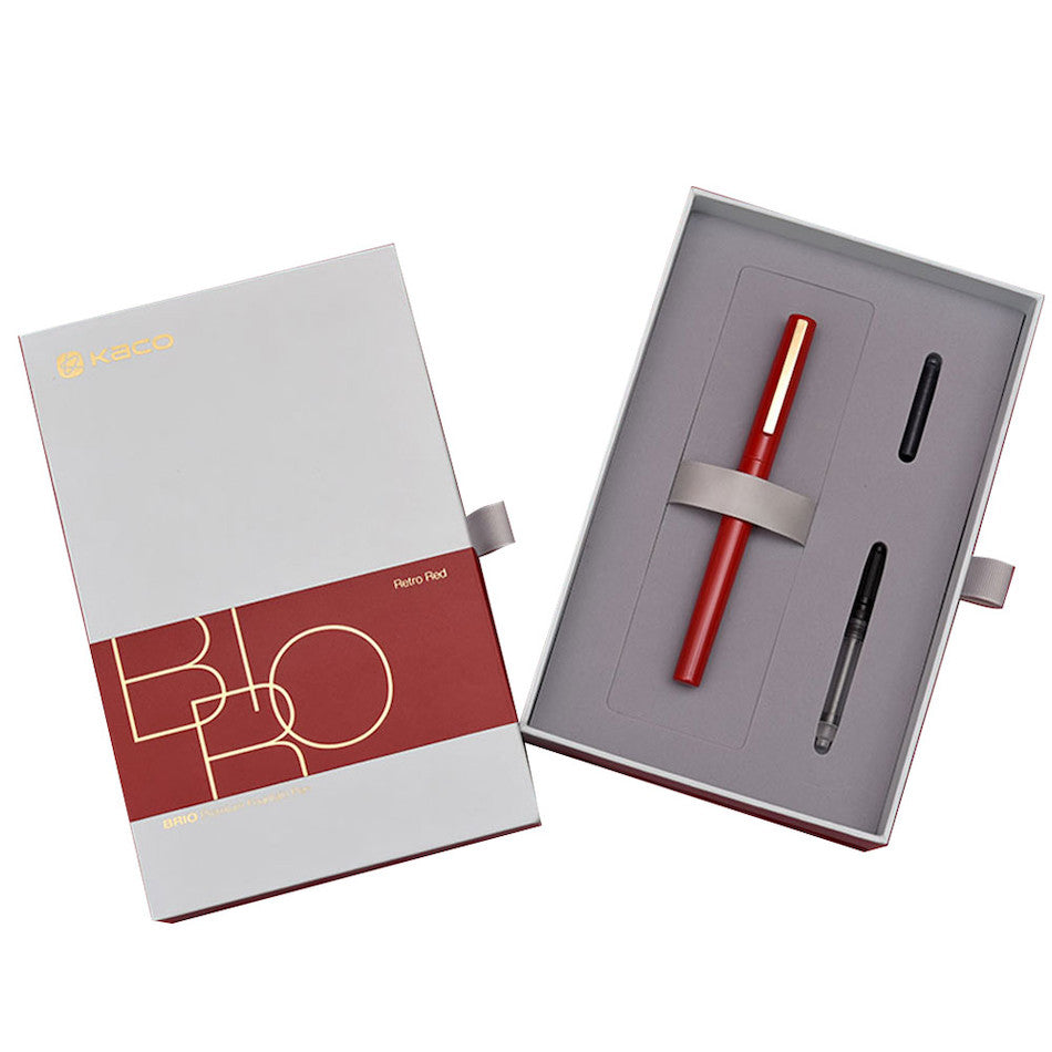 Kaco Brio Fountain Pen Set Red by Kaco at Cult Pens