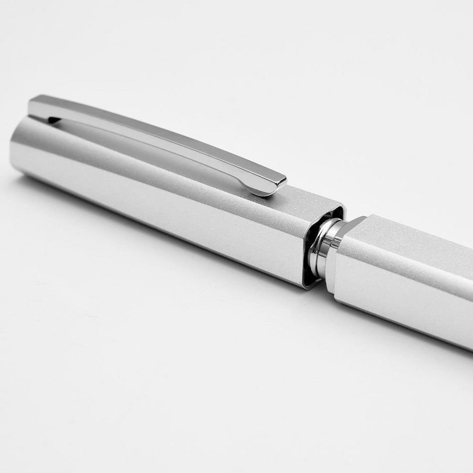 Kaco Square Fountain Pen Silver by Kaco at Cult Pens