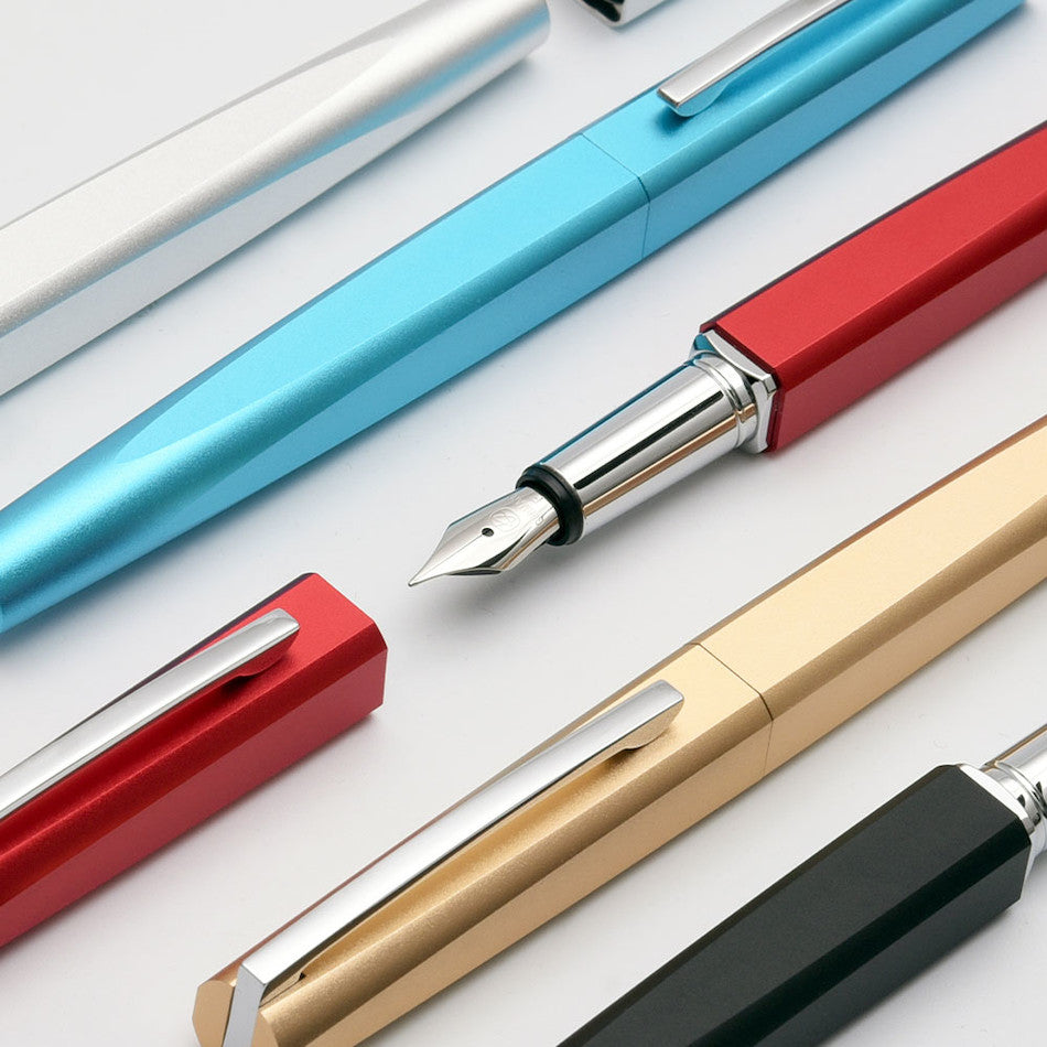 Kaco Square Fountain Pen Silver by Kaco at Cult Pens