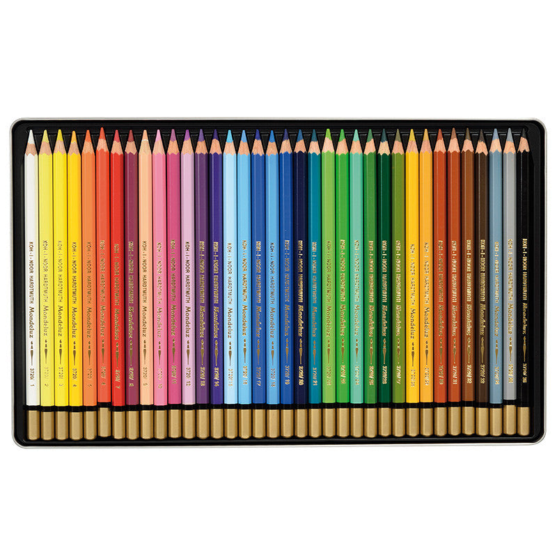 Koh-I-Noor Mondeluz Watercolour Pencils Tin of 36 by Koh-I-Noor at Cult Pens