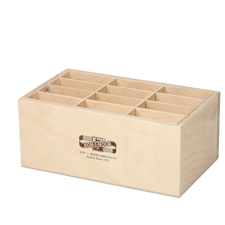 Koh-I-Noor 12 Wide-Slot Wooden Pen Pot by Koh-I-Noor at Cult Pens