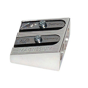 KUM Magnesium Wedge Double Hole Sharpener 410 by KUM at Cult Pens