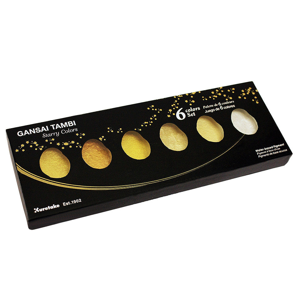 Kuretake Gansai Tambi Watercolour Paint Starry Colours Set of 6 by Kuretake at Cult Pens