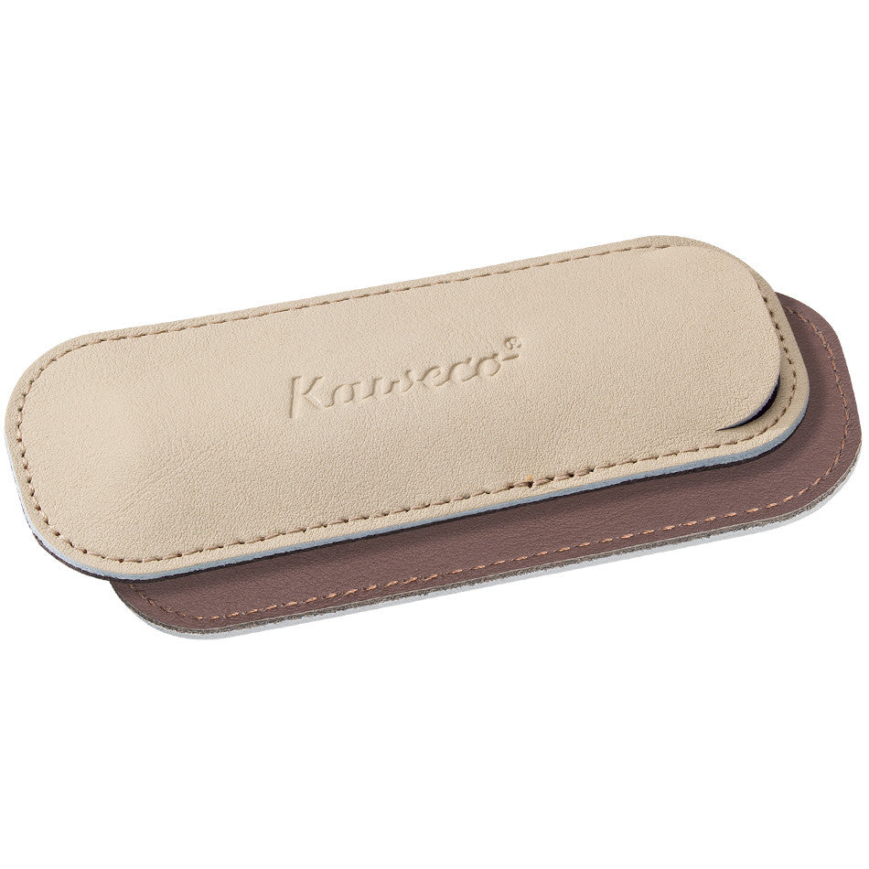 Kaweco Eco Leather Pen Pouch for Two Sport Pens Espresso by Kaweco at Cult Pens