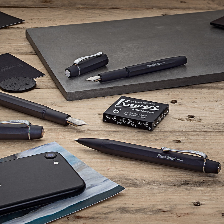 Kaweco Original Ballpoint Pen Black Chrome by Kaweco at Cult Pens