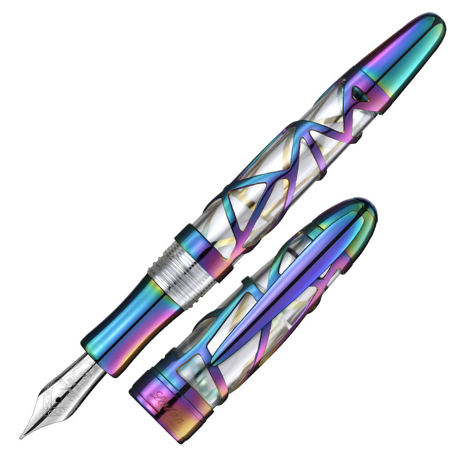 Laban Skeleton Fountain Pen Rainbow by Laban at Cult Pens
