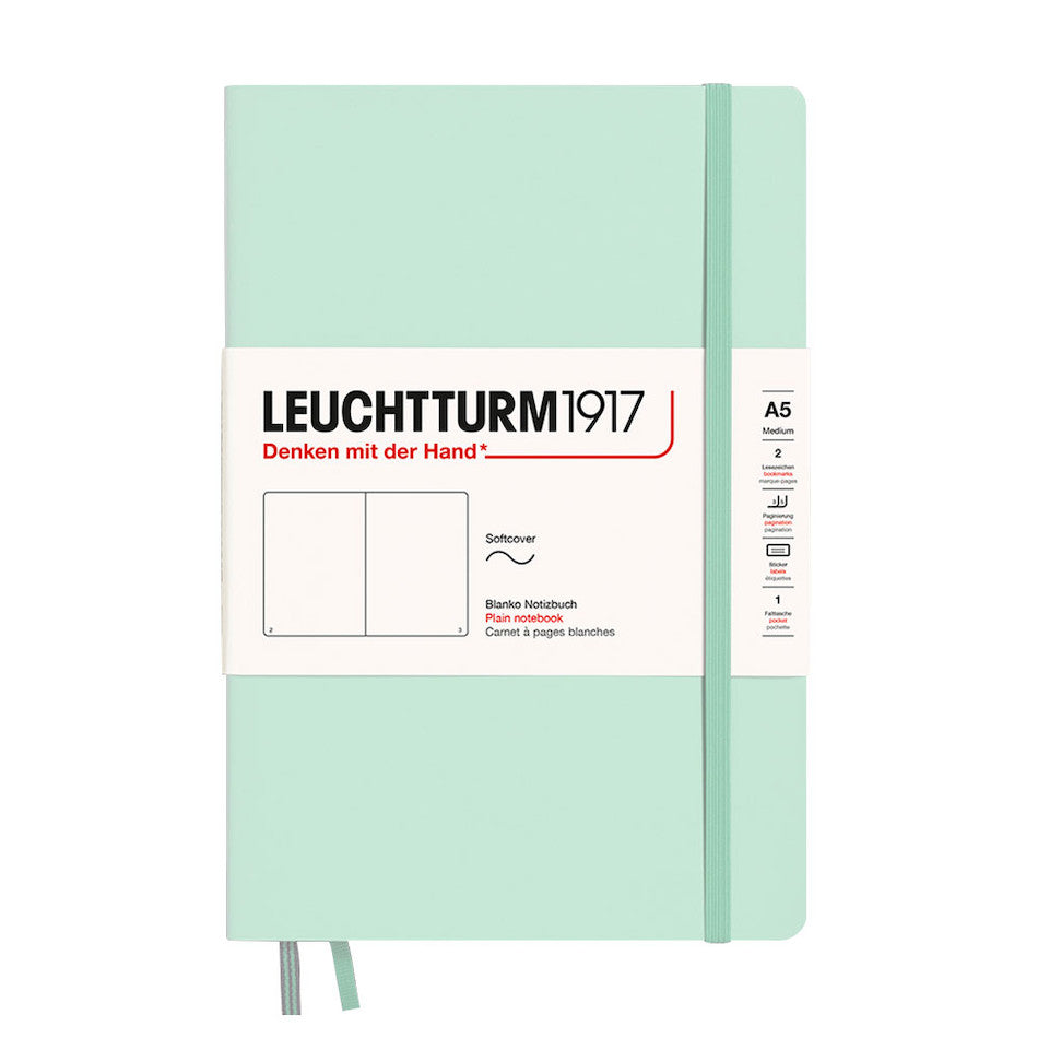 LEUCHTTURM1917 Softcover Notebook Medium Mint Green by LEUCHTTURM1917 at Cult Pens