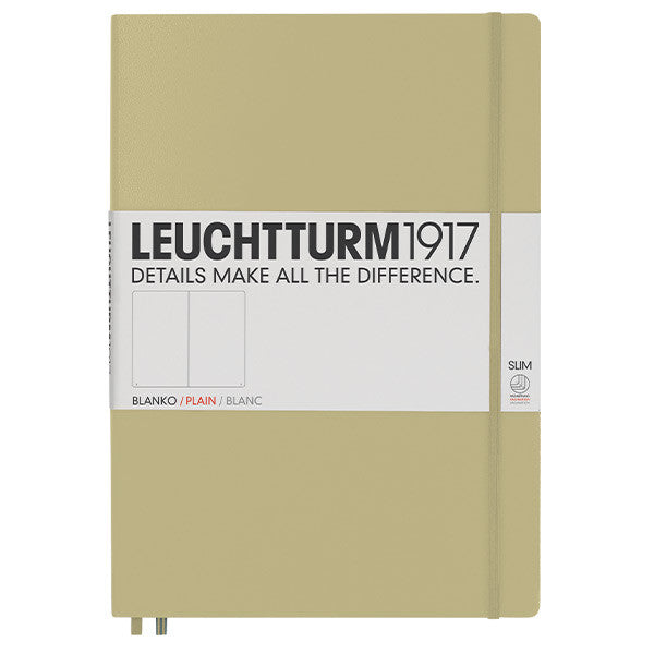 LEUCHTTURM1917 Hardcover Notebook Master Slim Sand by LEUCHTTURM1917 at Cult Pens