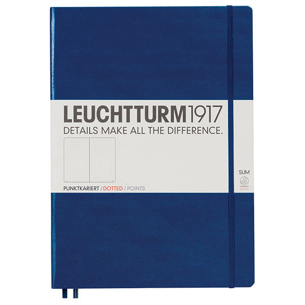 LEUCHTTURM1917 Hardcover Notebook Master Slim Navy by LEUCHTTURM1917 at Cult Pens