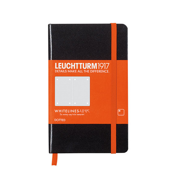 LEUCHTTURM1917 Whitelines Link Notebook Pocket Black by LEUCHTTURM1917 at Cult Pens