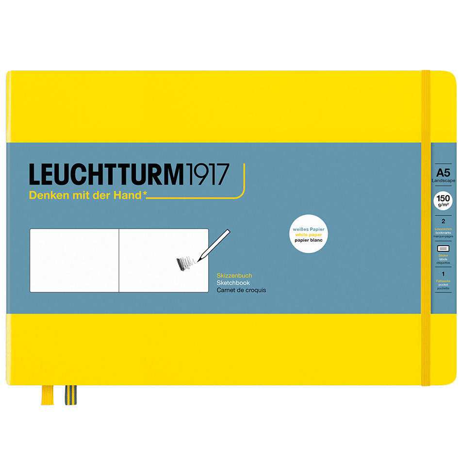 LEUCHTTURM1917 Sketchbook Medium Landscape Lemon by LEUCHTTURM1917 at Cult Pens