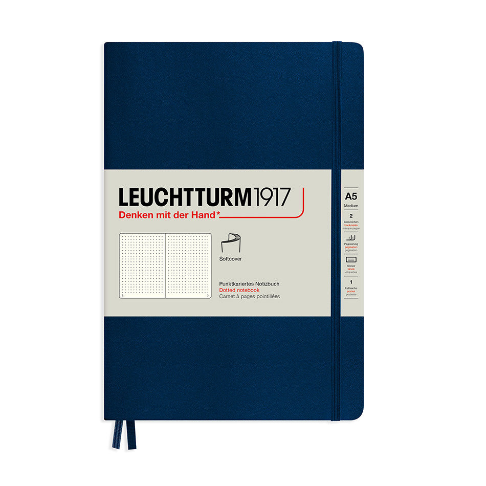 LEUCHTTURM1917 Softcover Notebook Medium Navy by LEUCHTTURM1917 at Cult Pens