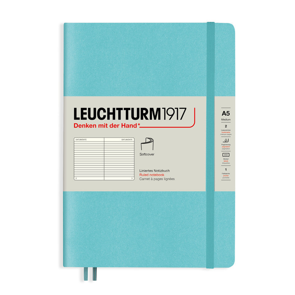 LEUCHTTURM1917 Softcover Medium Notebook Aquamarine by LEUCHTTURM1917 at Cult Pens