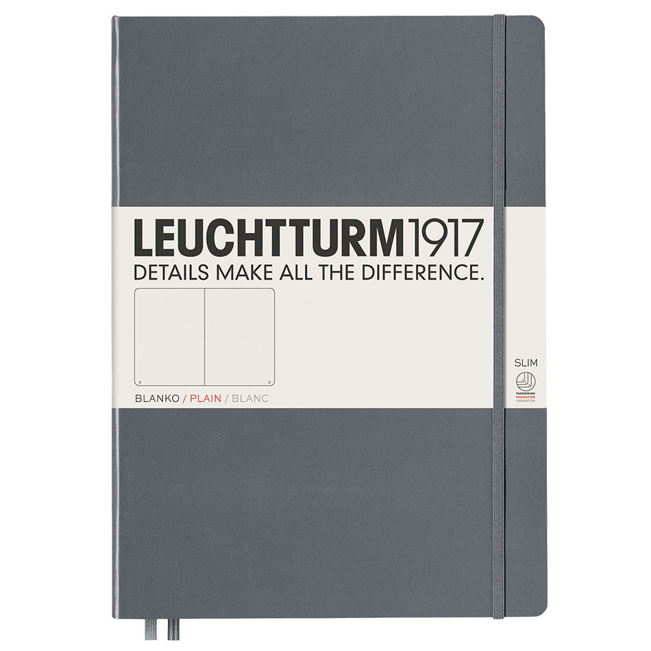 LEUCHTTURM1917 Hardcover Notebook Master Slim Anthracite by LEUCHTTURM1917 at Cult Pens