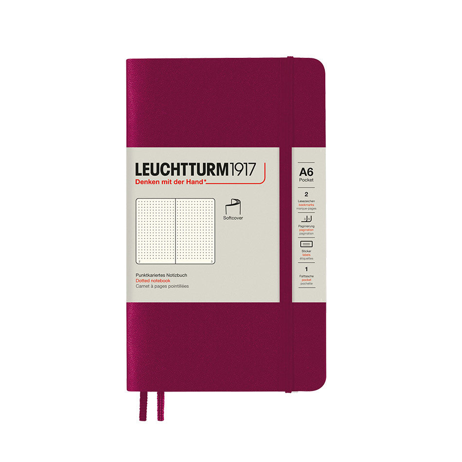 LEUCHTTURM1917 Softcover Notebook Pocket Port Red by LEUCHTTURM1917 at Cult Pens