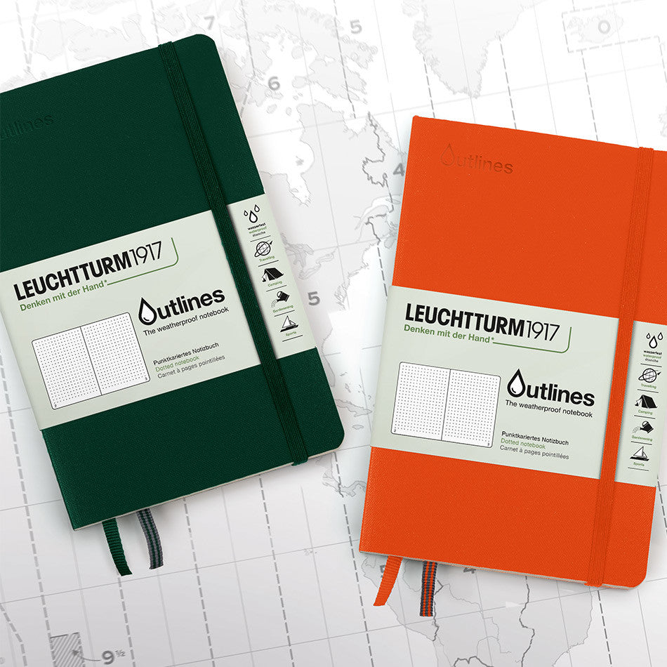 LEUCHTTURM1917 Paperback Outlines Notebook Signal Orange Dotted by LEUCHTTURM1917 at Cult Pens