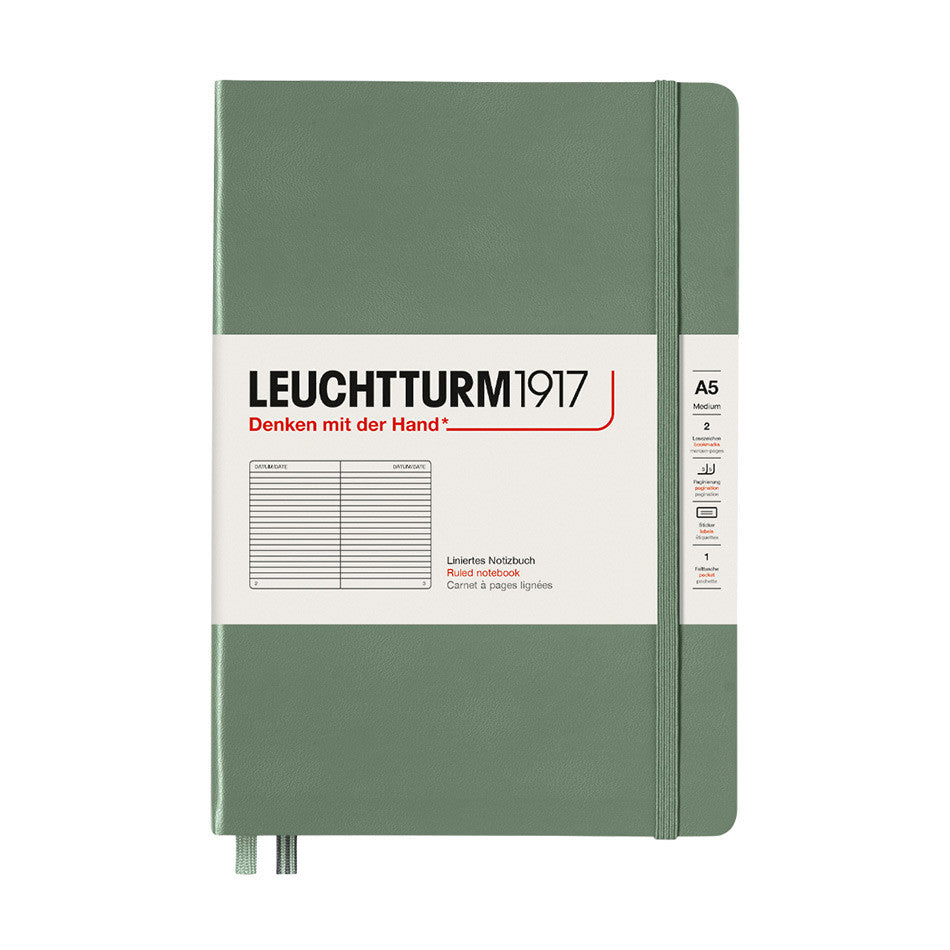 LEUCHTTURM1917 Hardcover Notebook Medium Olive by LEUCHTTURM1917 at Cult Pens