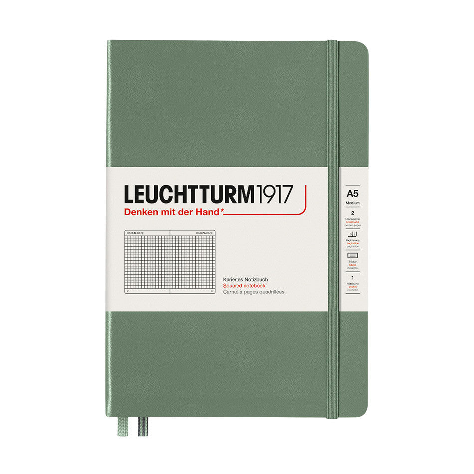LEUCHTTURM1917 Hardcover Notebook Medium Olive by LEUCHTTURM1917 at Cult Pens