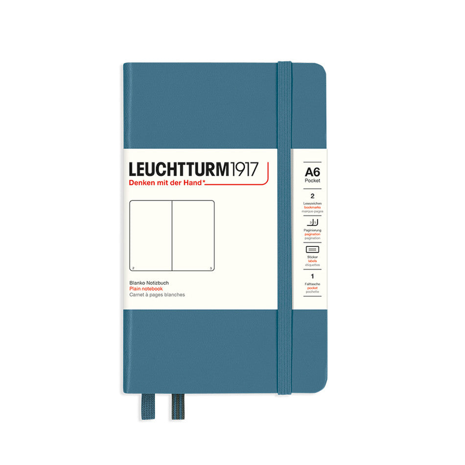 LEUCHTTURM1917 Hardcover Notebook Pocket Stone Blue by LEUCHTTURM1917 at Cult Pens