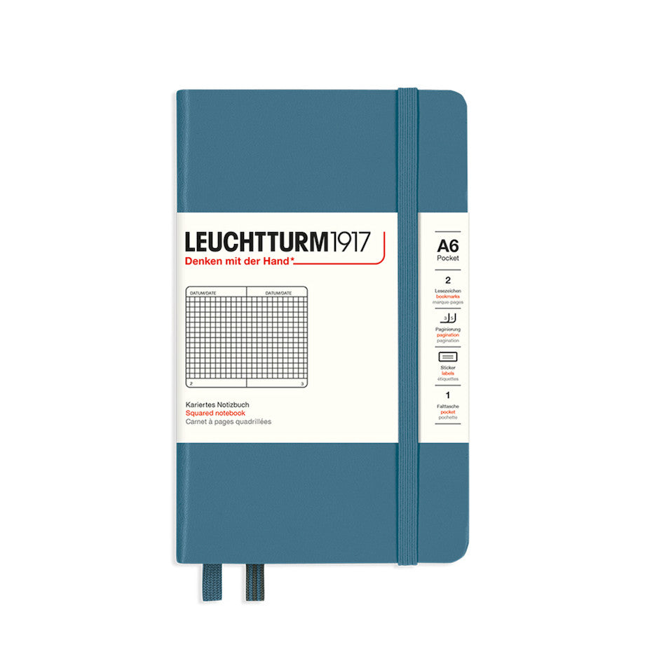 LEUCHTTURM1917 Hardcover Notebook Pocket Stone Blue by LEUCHTTURM1917 at Cult Pens