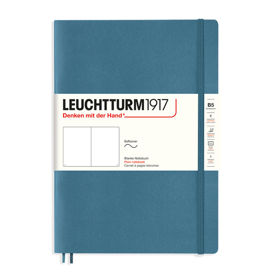 LEUCHTTURM1917 Softcover Notebook B5 Stone Blue by LEUCHTTURM1917 at Cult Pens