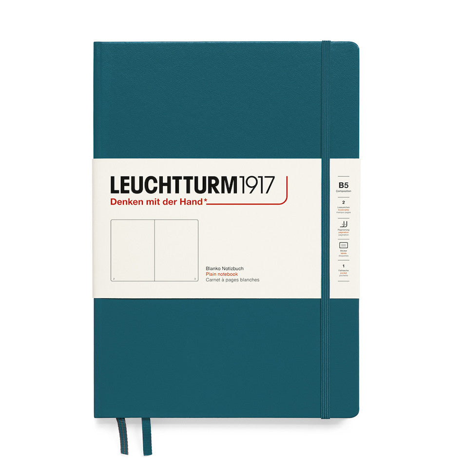 LEUCHTTURM1917 Hardcover Notebook B5 Pacific Green by LEUCHTTURM1917 at Cult Pens