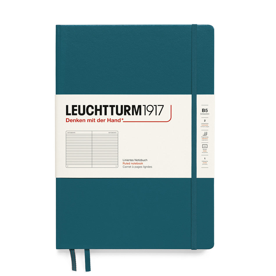 LEUCHTTURM1917 Hardcover Notebook B5 Pacific Green by LEUCHTTURM1917 at Cult Pens