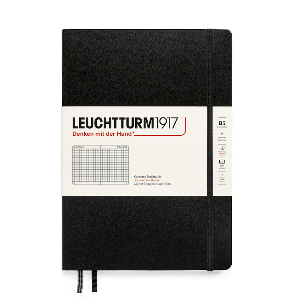 LEUCHTTURM1917 Hardcover Notebook B5 Black by LEUCHTTURM1917 at Cult Pens