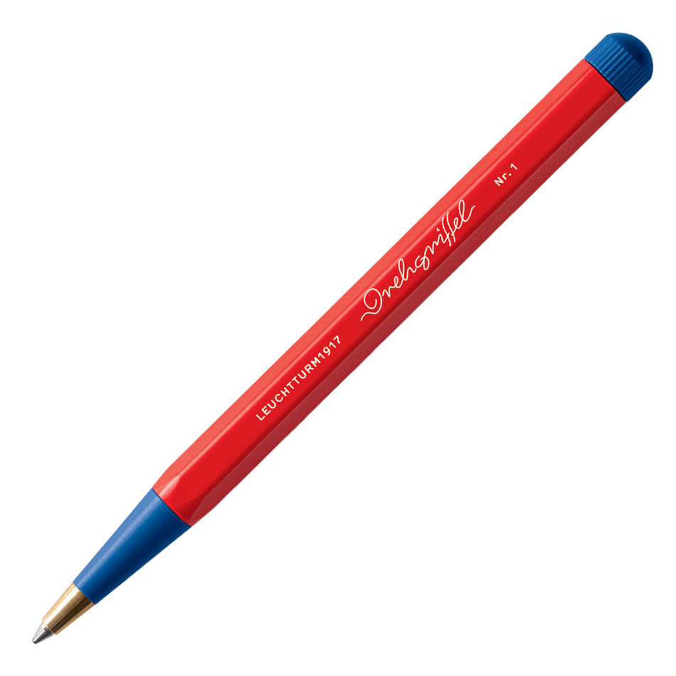 LEUCHTTURM1917 Drehgriffel Bauhaus Edition Ballpoint Pen Red and Royal Blue by LEUCHTTURM1917 at Cult Pens