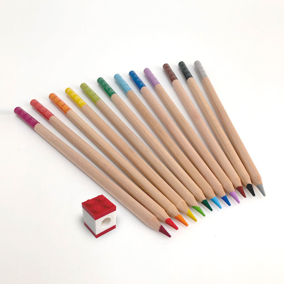 LEGO 2.0 Colour Pencils Set of 12 with Topper by LEGO at Cult Pens
