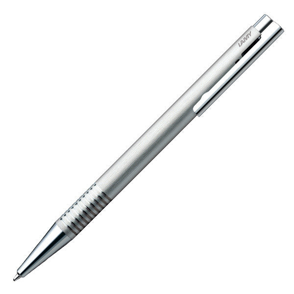 LAMY logo Ballpoint Pen brushed steel by LAMY at Cult Pens