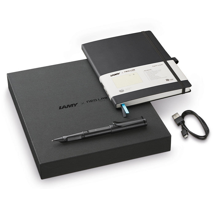 LAMY safari ncode Smart Pen and Notebook Set All Black by LAMY at Cult Pens