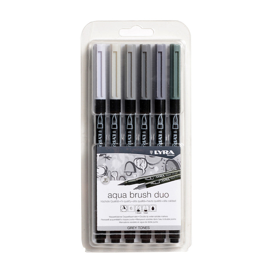 LYRA Aqua Brush Duo Pen Set of 6 by LYRA at Cult Pens
