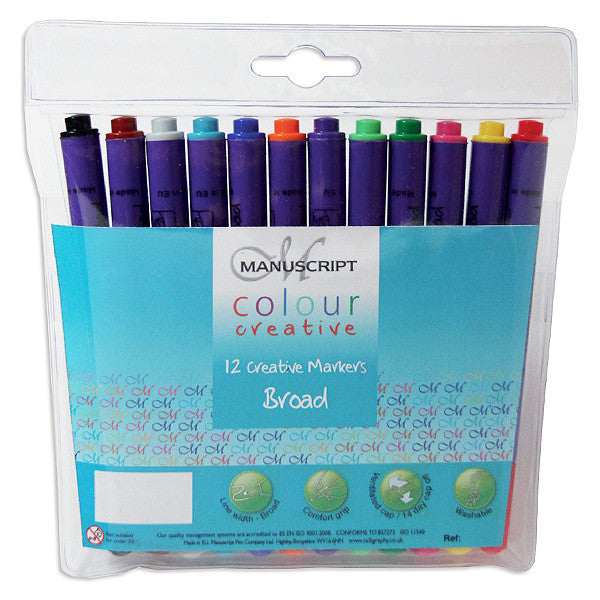 Manuscript Colour Creative Markers Wallet of 12 by Manuscript at Cult Pens