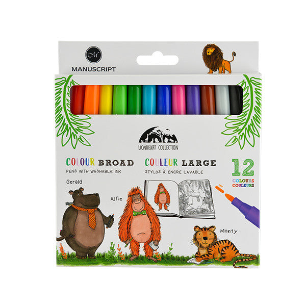 Manuscript Lionheart Colour Broad Pens Set of 12 by Manuscript at Cult Pens