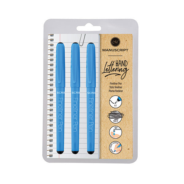 Manuscript Fineliner Pen Set of 3 by Manuscript at Cult Pens
