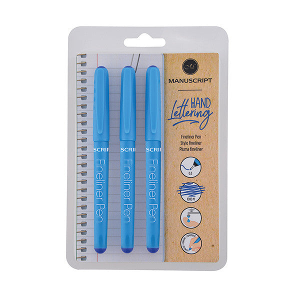 Manuscript Fineliner Pen Set of 3 by Manuscript at Cult Pens