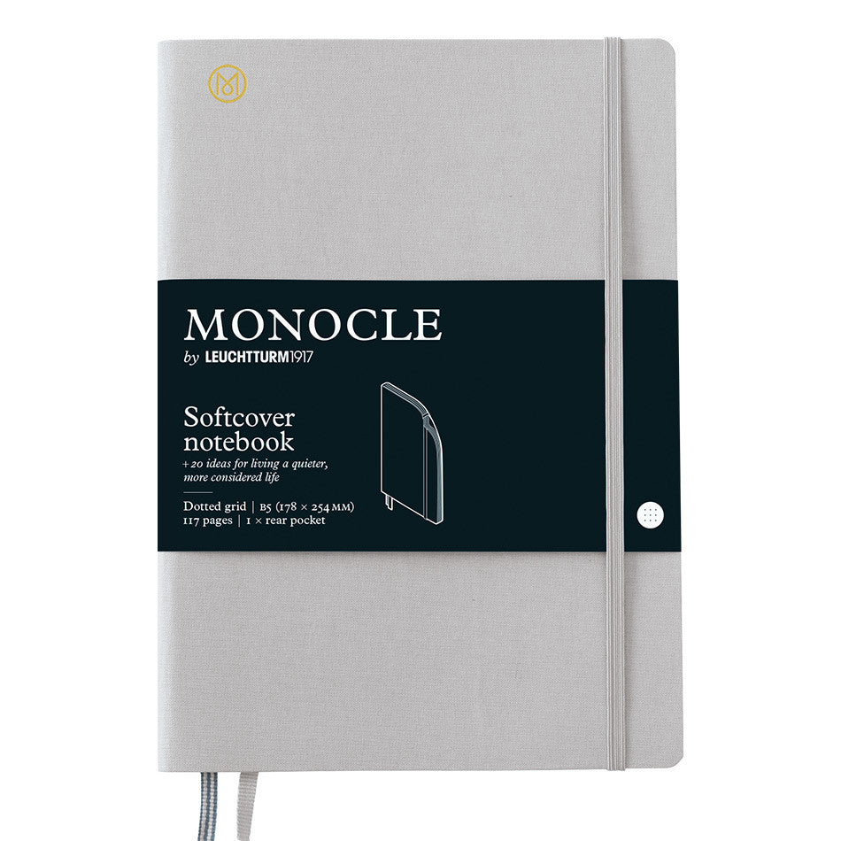 Monocle by Leuchtturm1917 Softcover Notebook B5 Light Grey by Monocle by Leuchtturm1917 at Cult Pens