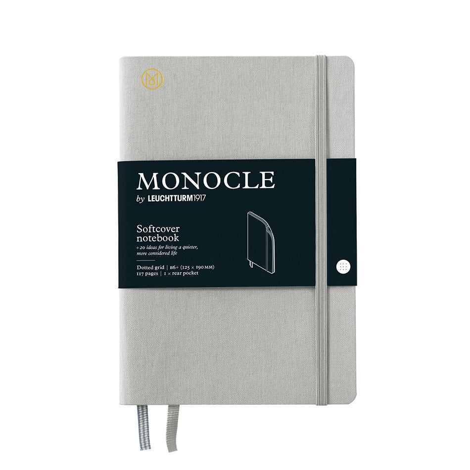 Monocle by Leuchtturm1917 Softcover Notebook B6+ Light Grey by Monocle by Leuchtturm1917 at Cult Pens