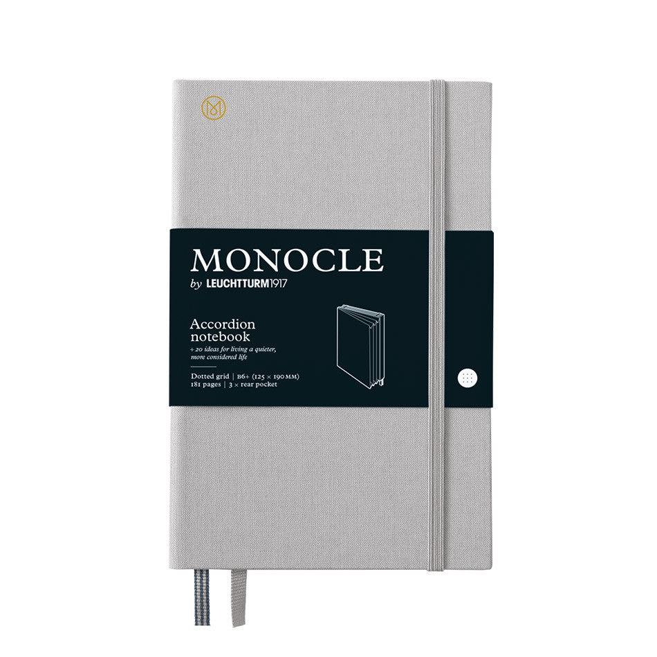 Monocle by Leuchtturm1917 Wallet/Accordion Notebook B6+ Light Grey by Monocle by Leuchtturm1917 at Cult Pens