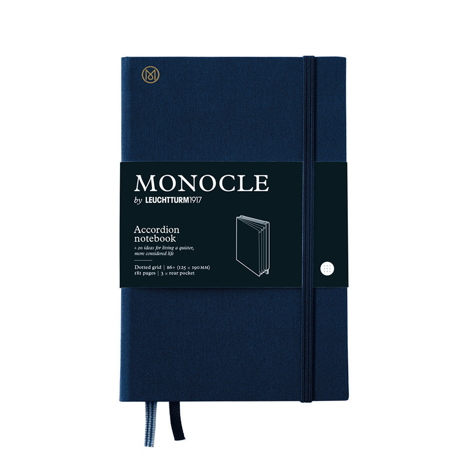 Monocle by Leuchtturm1917 Wallet/Accordion Notebook B6+ Navy by Monocle by Leuchtturm1917 at Cult Pens