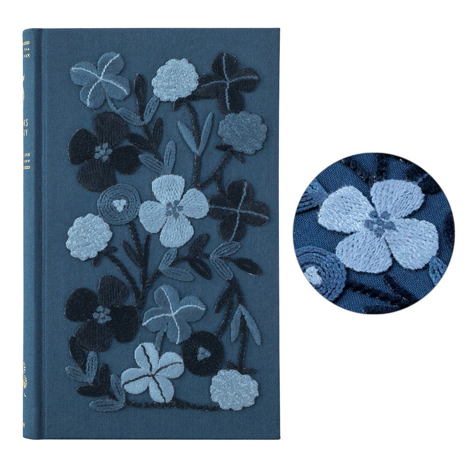 Midori 5-Year Diary Embroidery Flower Navy by Midori at Cult Pens