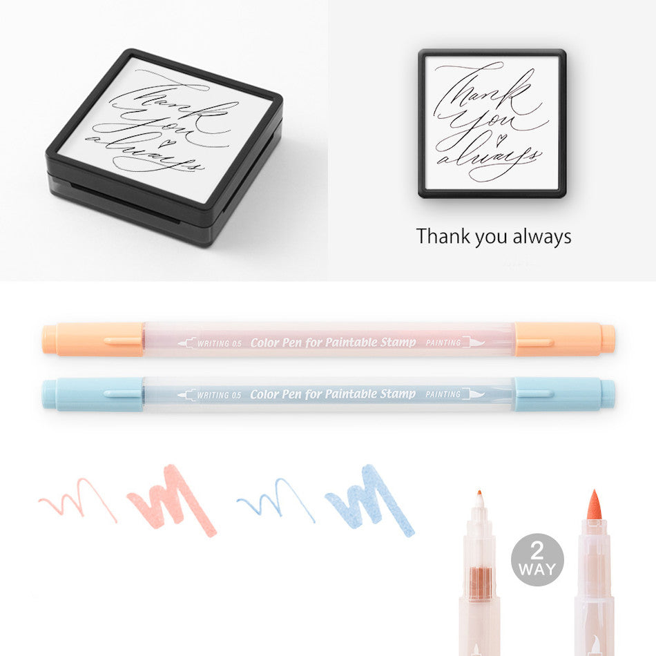 Midori Paintable Stamp Kit Limited Edition Thank you by Midori at Cult Pens