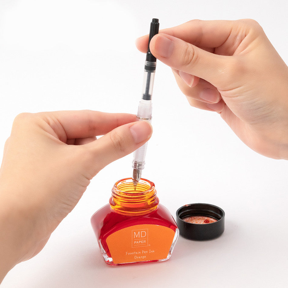 Midori MD Fountain Pen With Bottled Ink Limited Edition Orange by Midori at Cult Pens