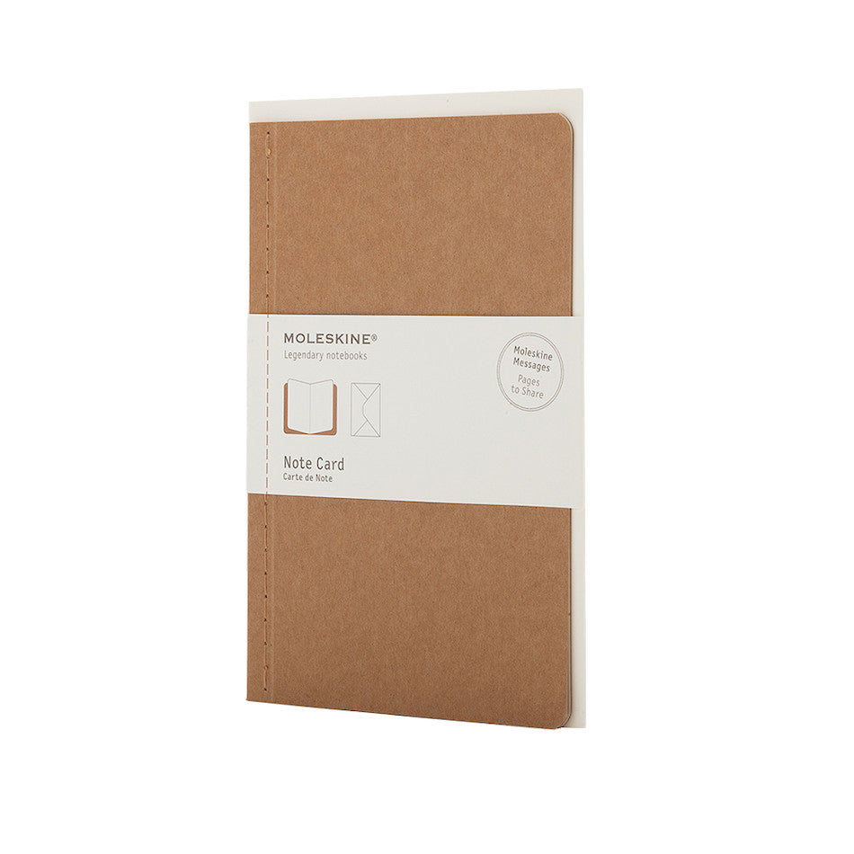 Moleskine Large Note Card with Envelope Kraft Brown
