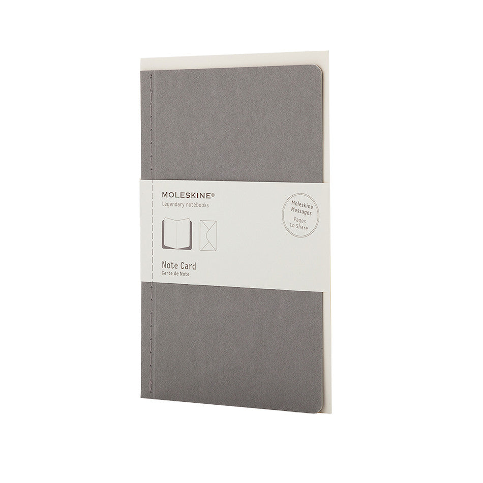 Moleskine Large Note Card with Envelope Pebble Grey by Moleskine at Cult Pens