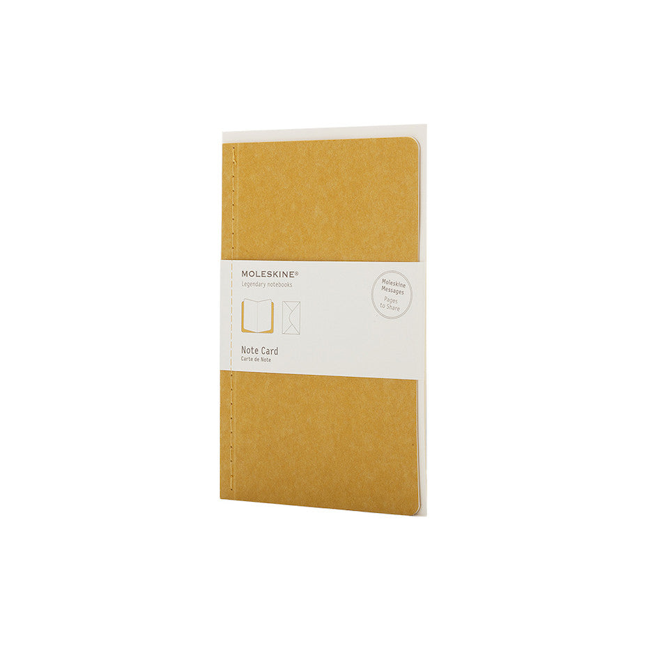 Moleskine Pocket Note Card with Envelope Mustard Yellow by Moleskine at Cult Pens