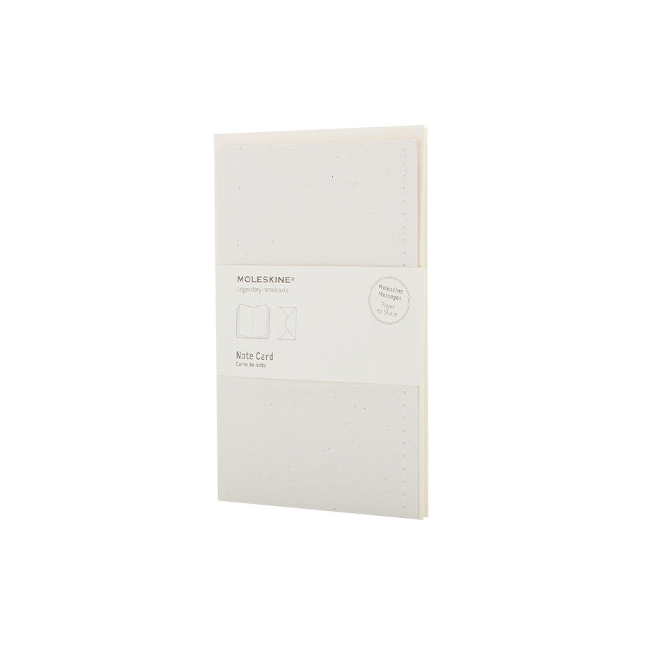 Moleskine Large Note Card with Envelope Almond White by Moleskine at Cult Pens